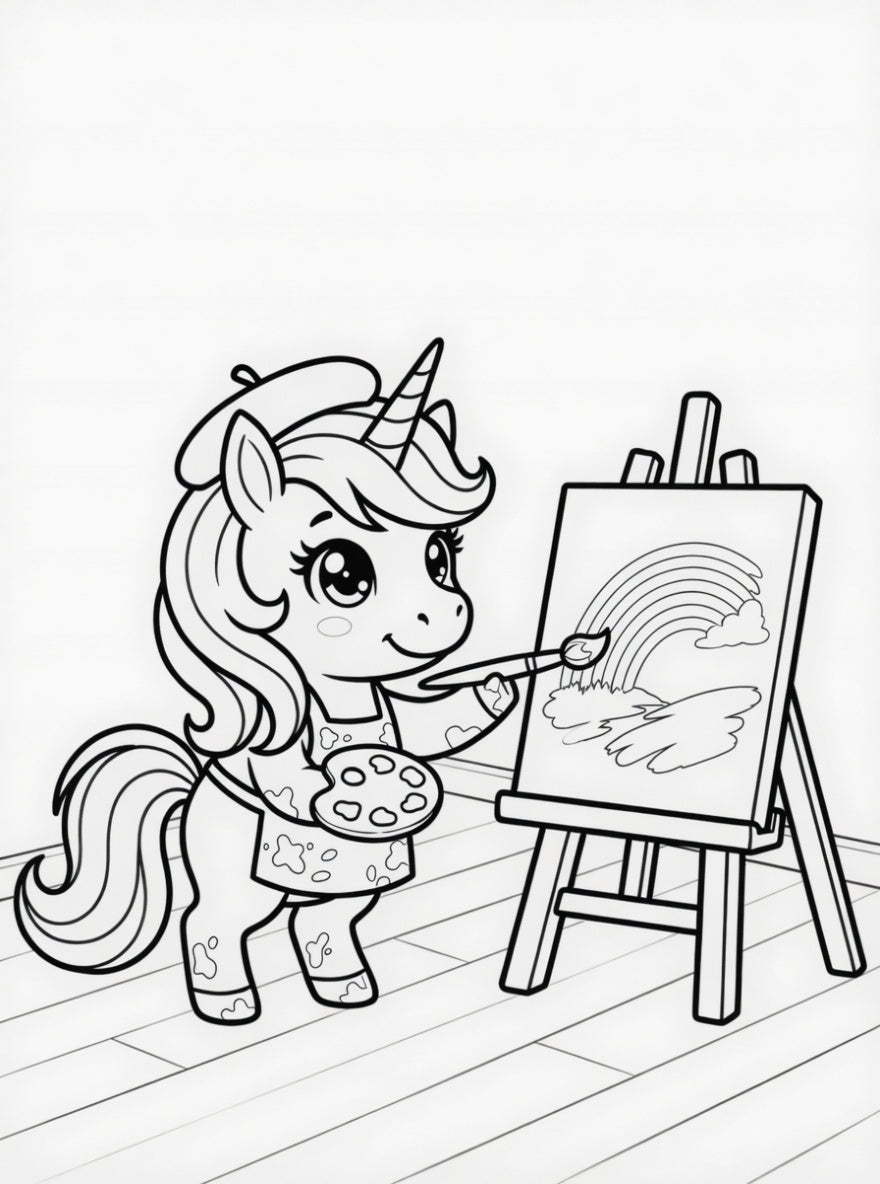 Unicorn Friends Magical Coloring Book