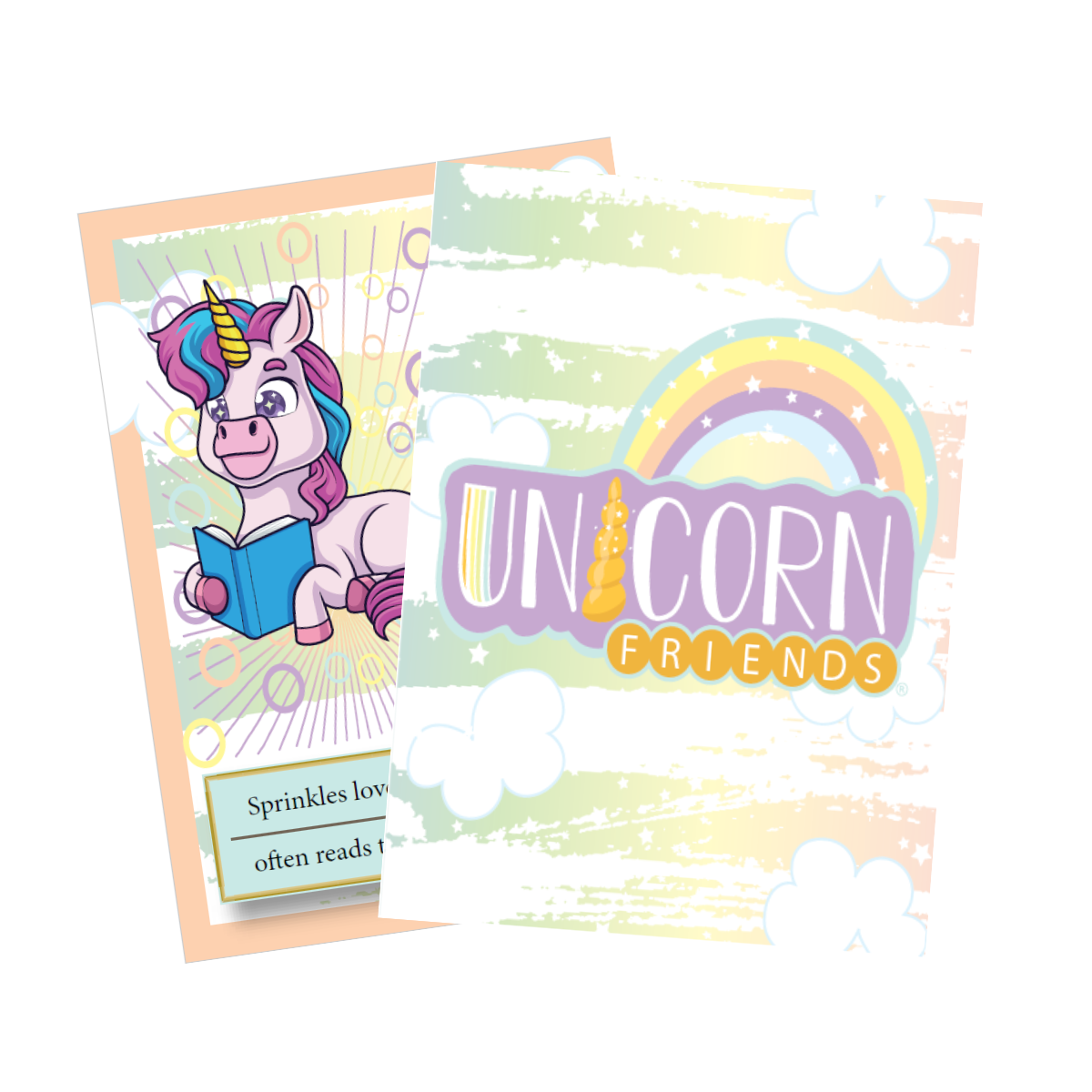 25 Card Trading Pack- 25 Magical Unicorn Cards Plus a Bonus Sticker