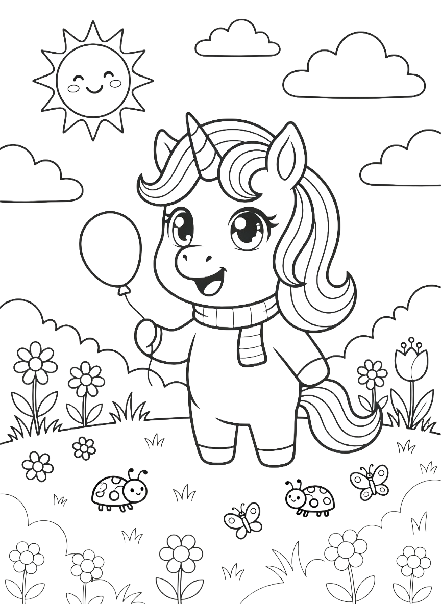 Unicorn Friends Magical Coloring Book