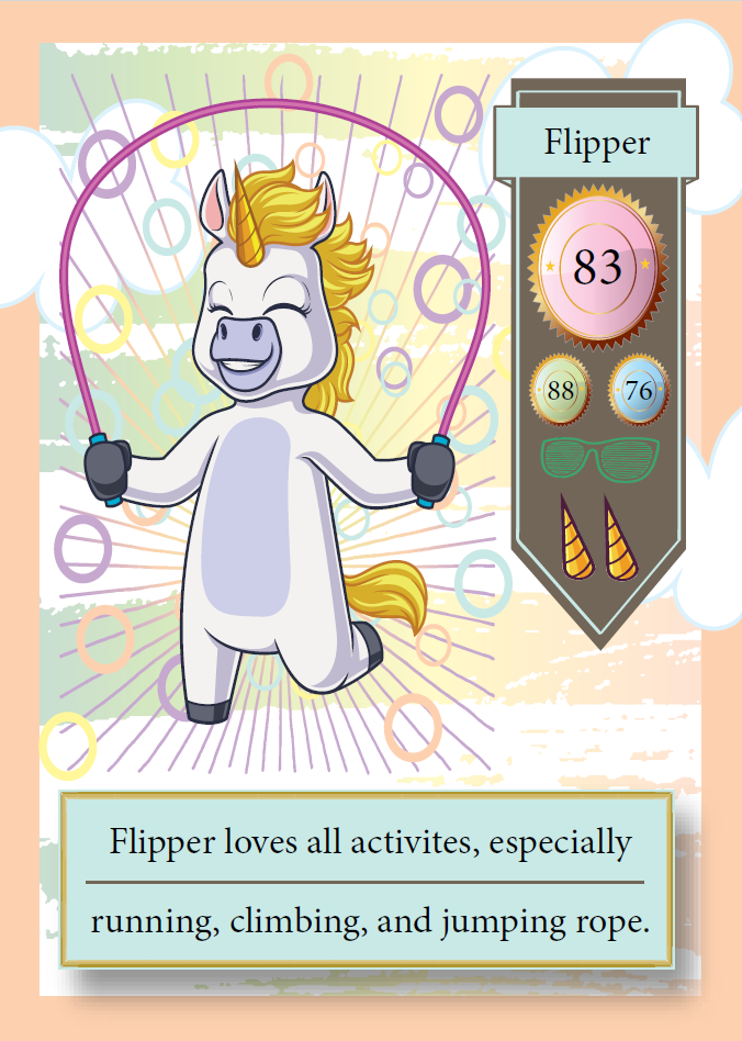 Collectible unicorn trading card