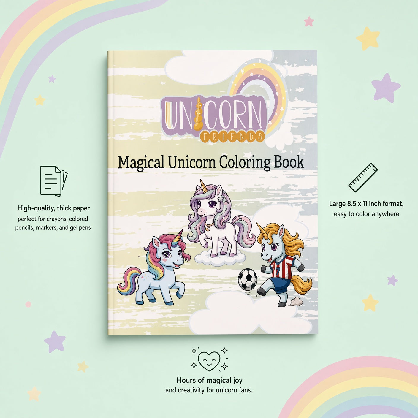 Unicorn Friends Magical Coloring Book