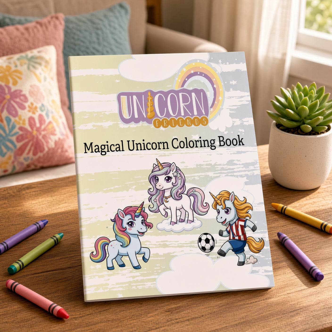 Unicorn Friends Magical Coloring Book
