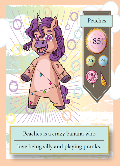 Collectible unicorn trading card