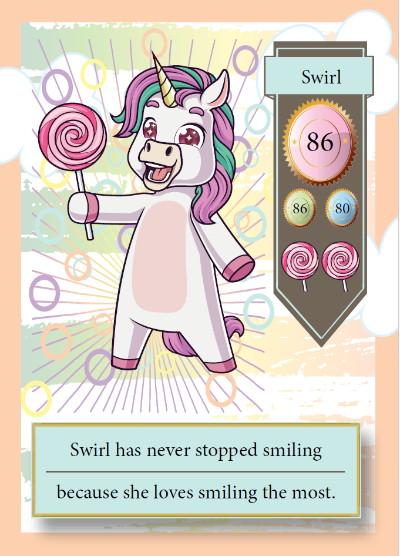 Collectible unicorn trading card