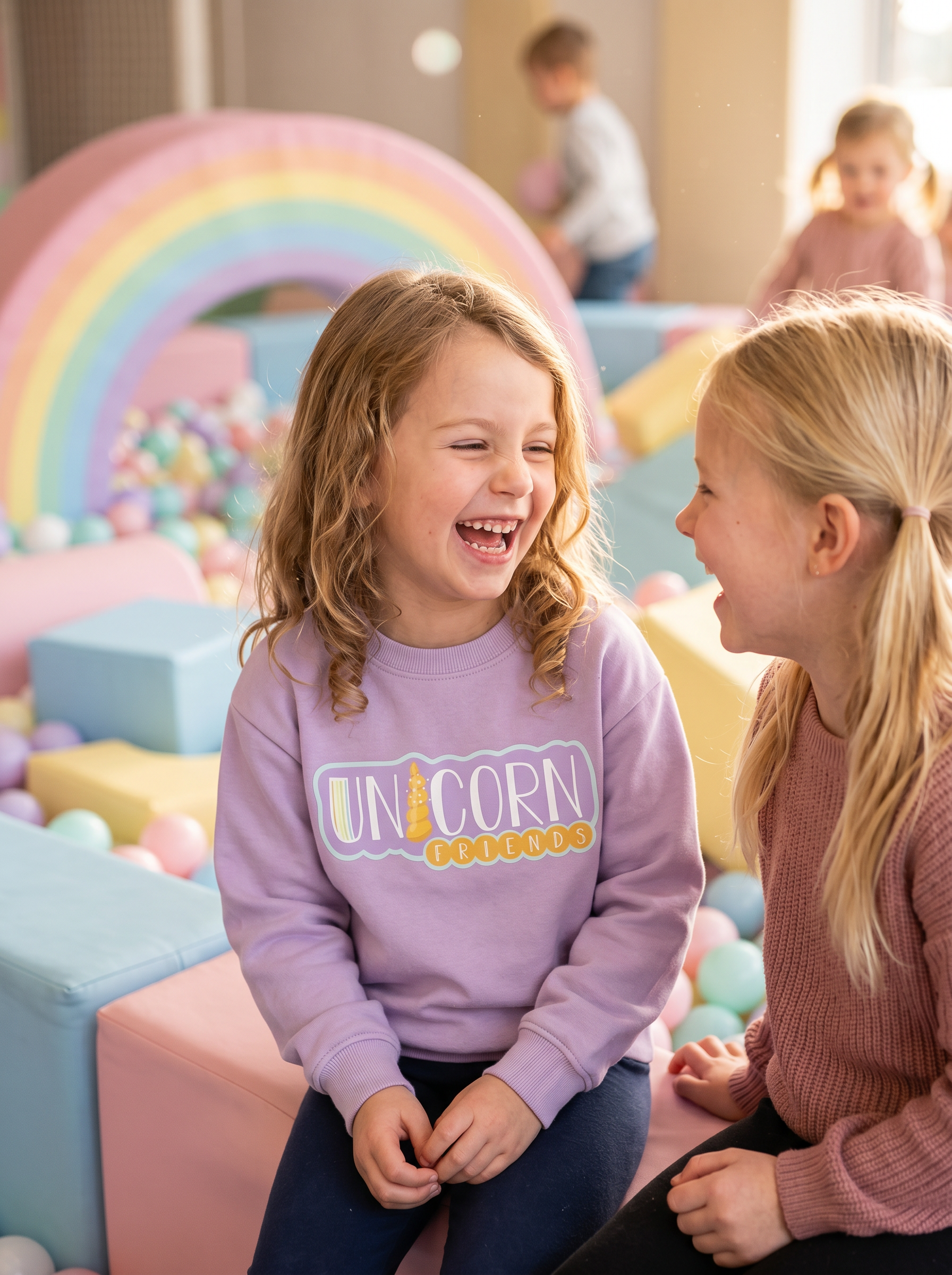 Unicorn Friends Cozy Crewneck Sweatshirt